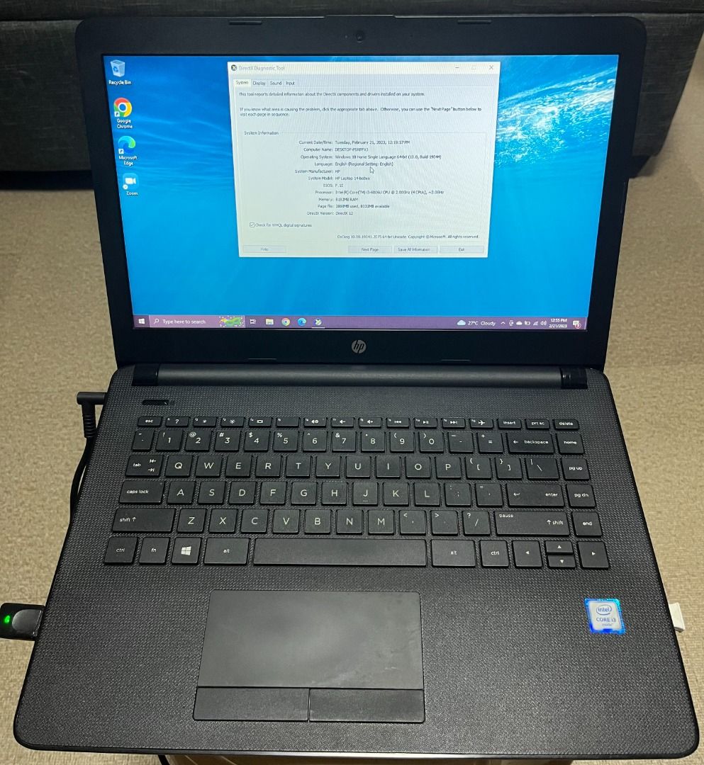 HP RTL8723bE Core i36006U CPU 2.00GHz Laptop, Computers & Tech