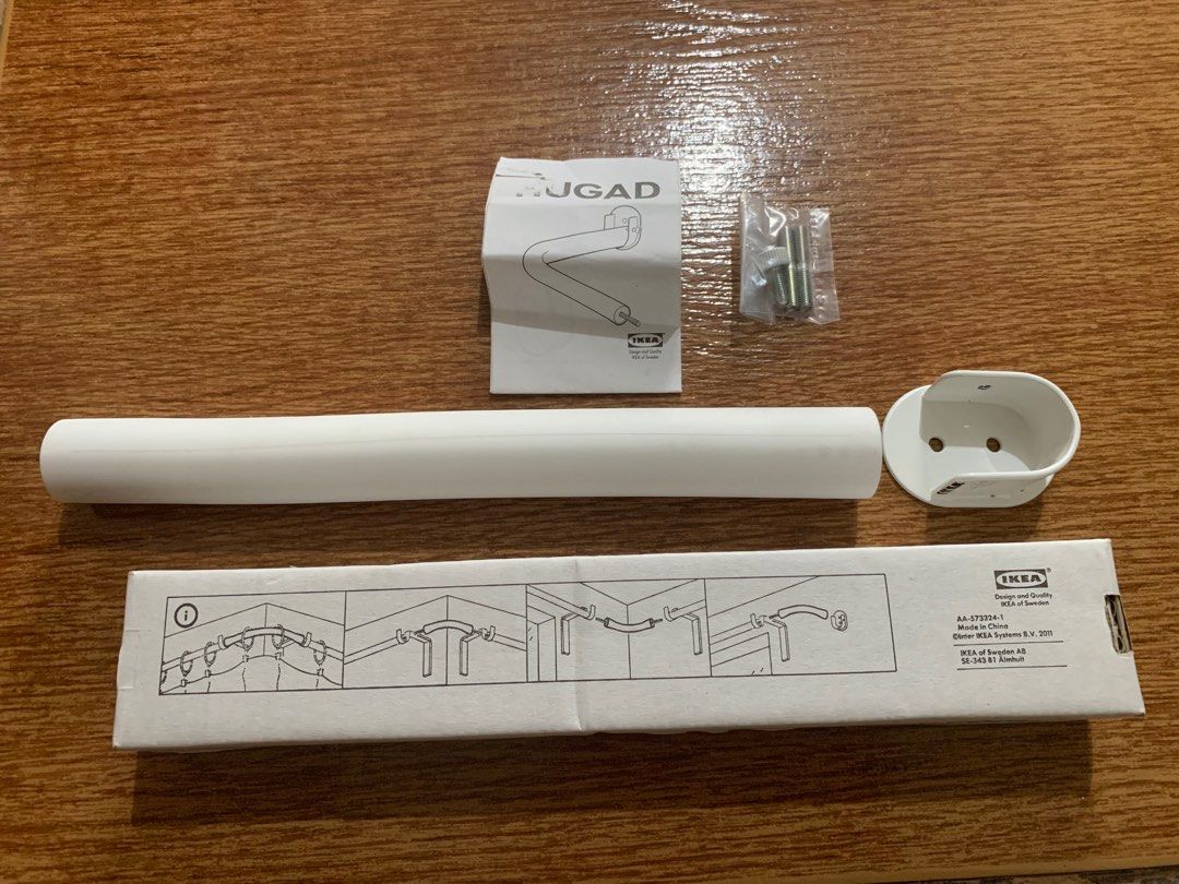 HUGAD 10 Curtain rod corner connector, white, *NEW* *FREE Shipping*