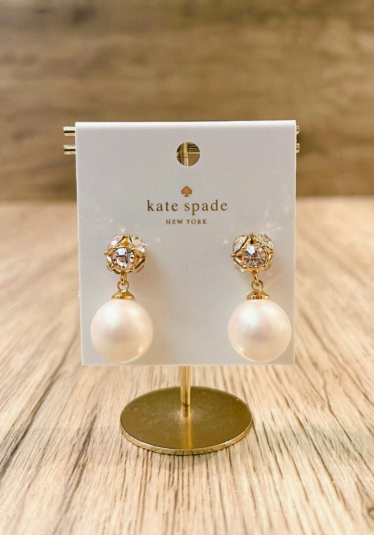 KATE SPADE US Marmalade Drop Pearl Earrings Xmas New