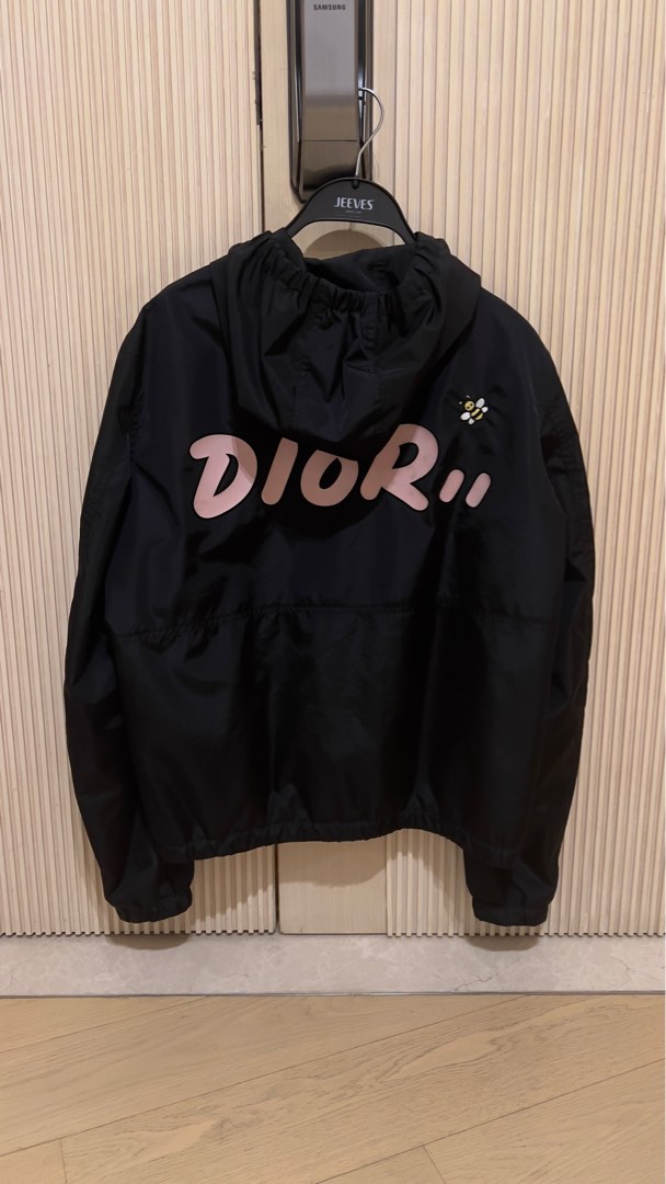 Kaws Dior nylon zip up hooded jacket M