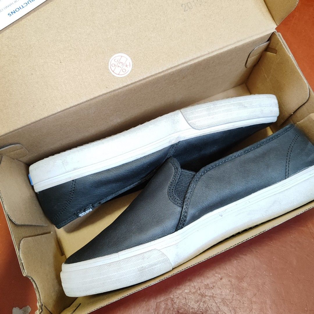 Keds Women's Double Decker Leather Black (Original, Used) on Carousell