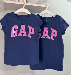 Kids Gap Logo T-Shirt - chrome blue Authentic (combo kakak + adik )