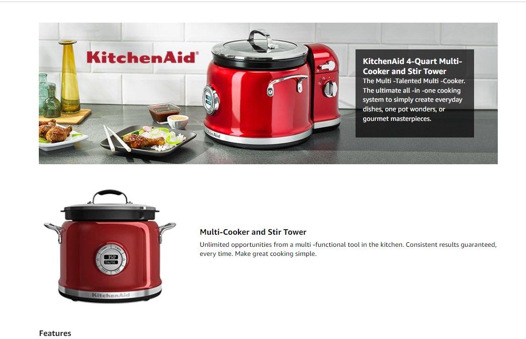 KitchenAid Multi-Cooker KMC4241CA 4-Qt All-in-One Cooking System