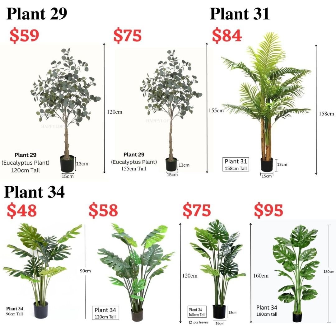 Large Artificial plant Fake Plants Tree Home Deco Indoor Outdoor Office