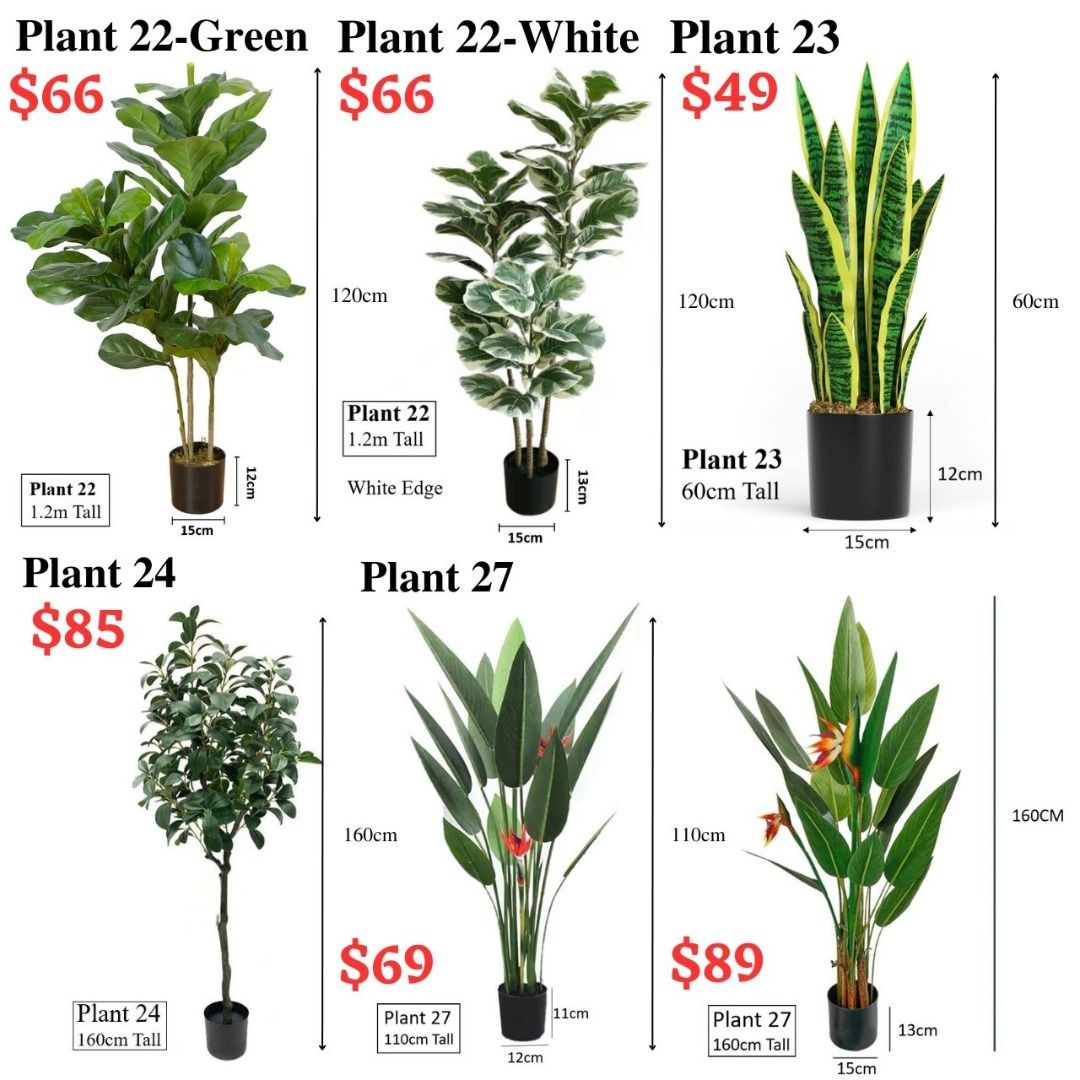 Large Artificial plant Fake Plants Tree Home Deco Indoor Outdoor Office