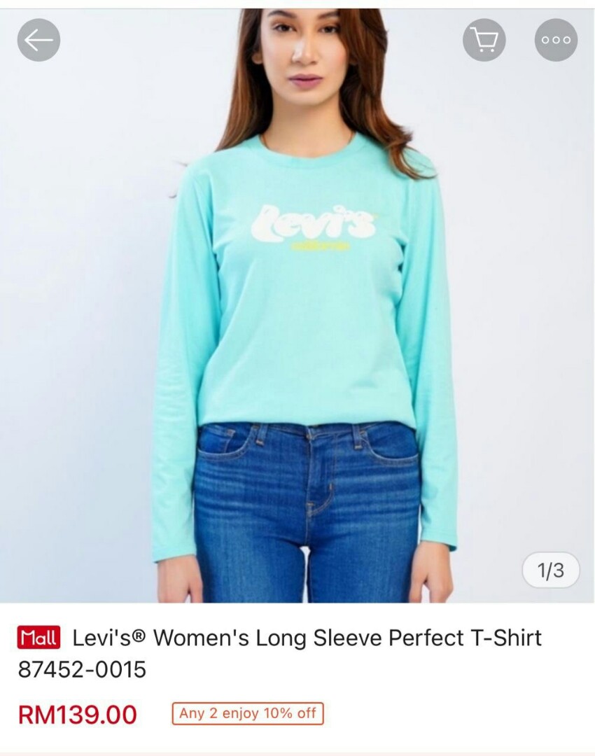 Levi's Long Sleeve Ladies, Women's Fashion, Tops, Shirts on Carousell