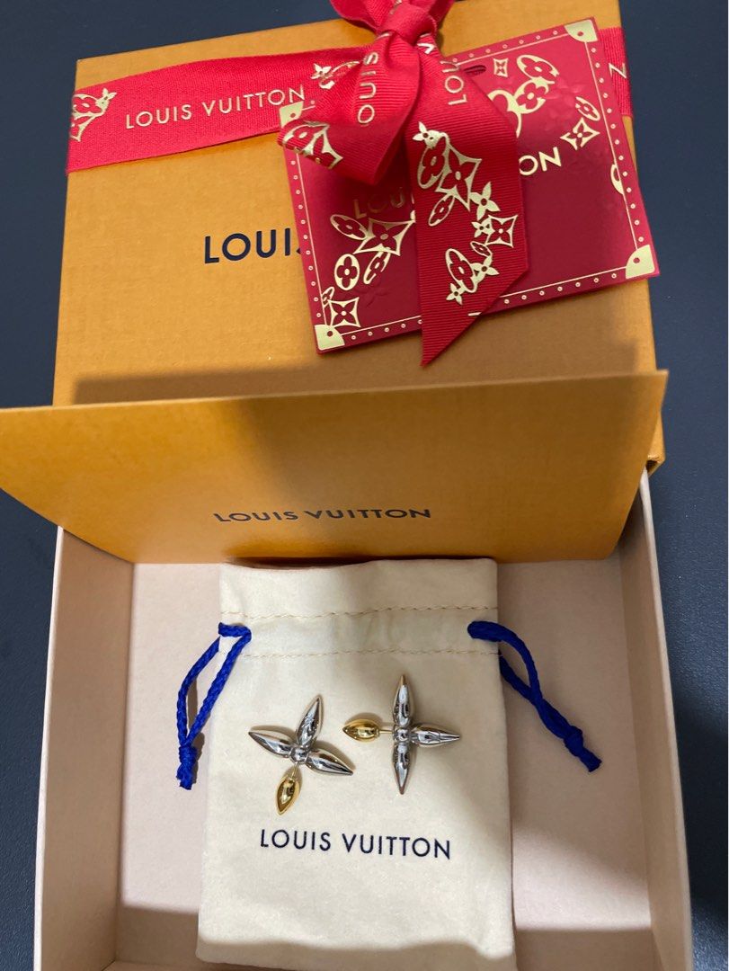 Louis Vuitton Louisette Macro Earrings 2022 Ss, Gold, One Size