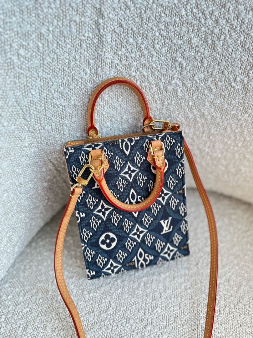 Louis Vuitton Petit Sac Plat Bag Denim Since 1854 – Coco Approved