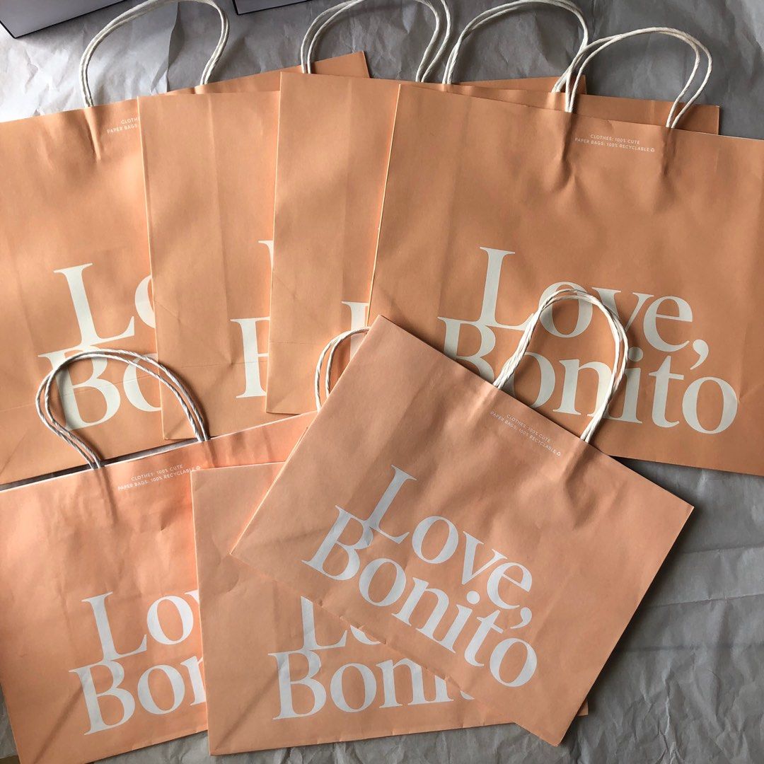 Love Bonito Paper Bag, Women's Fashion, Jewelry & Organisers, Accessory ...