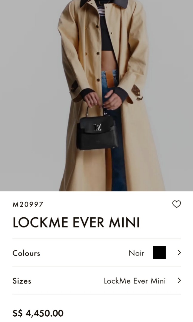 Louis Vuitton M20997 Lockme Ever Mini , Black, One Size
