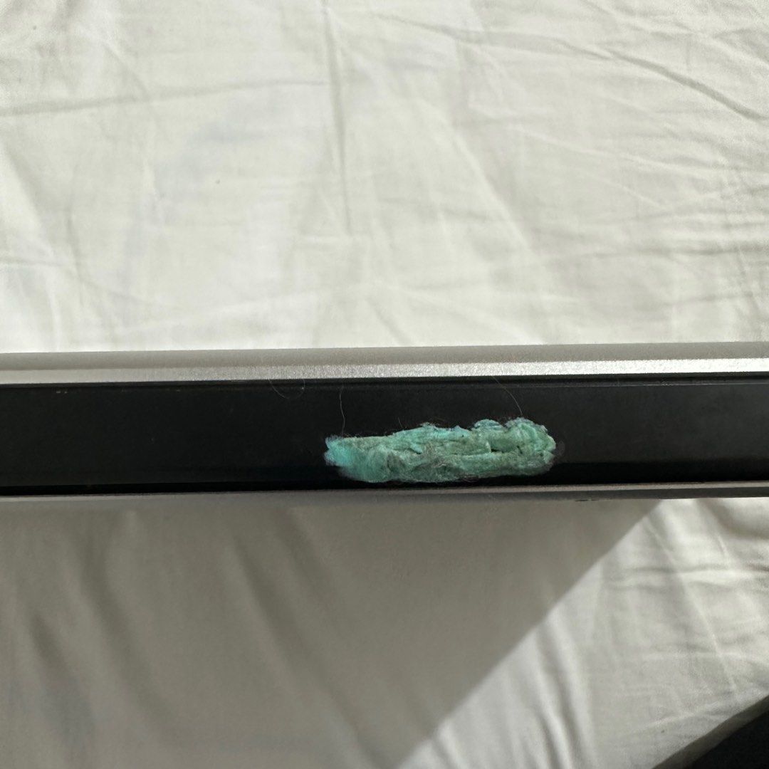 Macbook Pro (13-inch, Mid 2012) (Category: Laptops & Notebooks) located in Las Pinas. Submitted by iesiley (Listing ID 1216644227, Image 3). Description: 189 cycle count only! Charger needs cleaning and a part has wires exposed, but still working. The blue-green ‘tack’ is used to cover a crack to prevent injuries. Otherwise no issue, no history of repair, first owner. Bought in Power Mac, all original. 4GB RAM and 500 GB hard drive storage. OS Mo