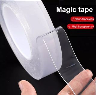 3M Extra Strong Double Sided Tape, Clear Washable Thin Nano Tape, (3M x 3CM  x 2MM)