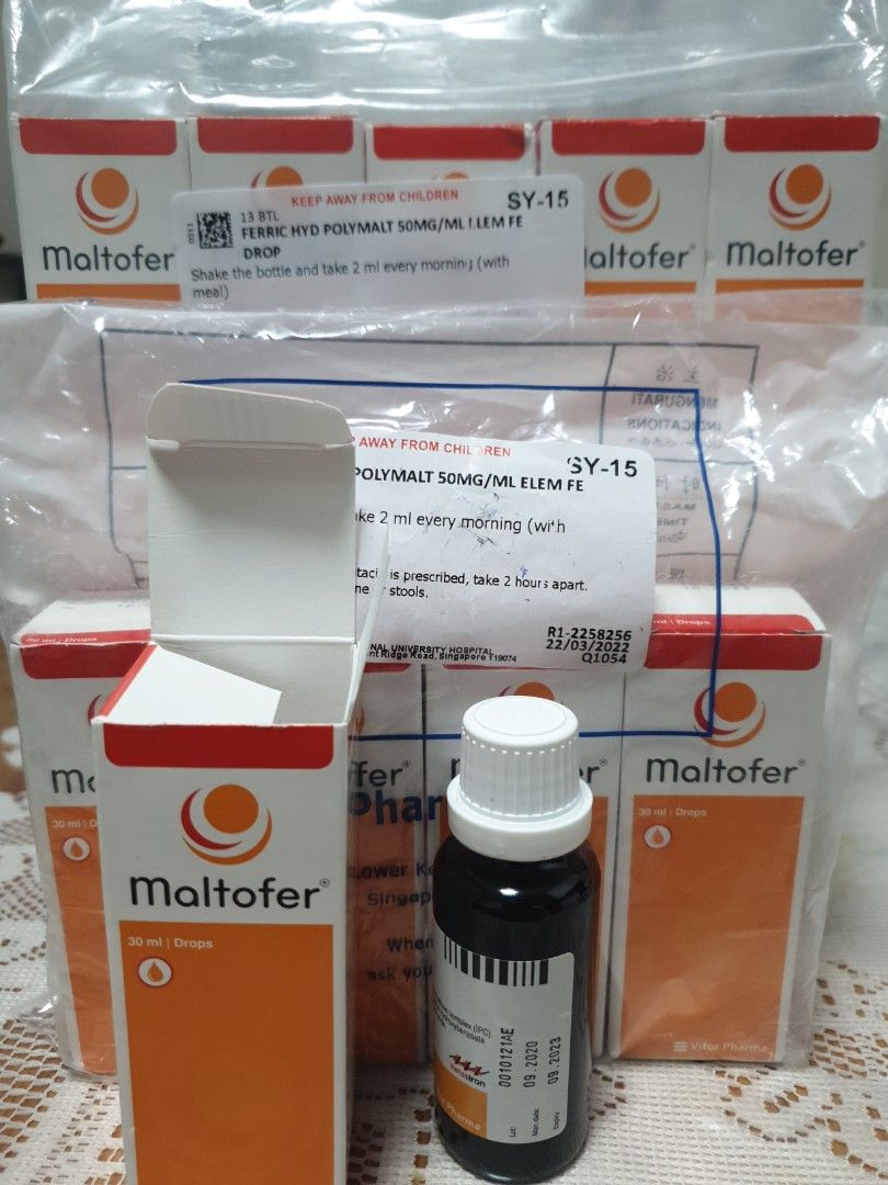 Maltofer oral liquid iron 30ml Expiry Sep 2023, Health & Nutrition