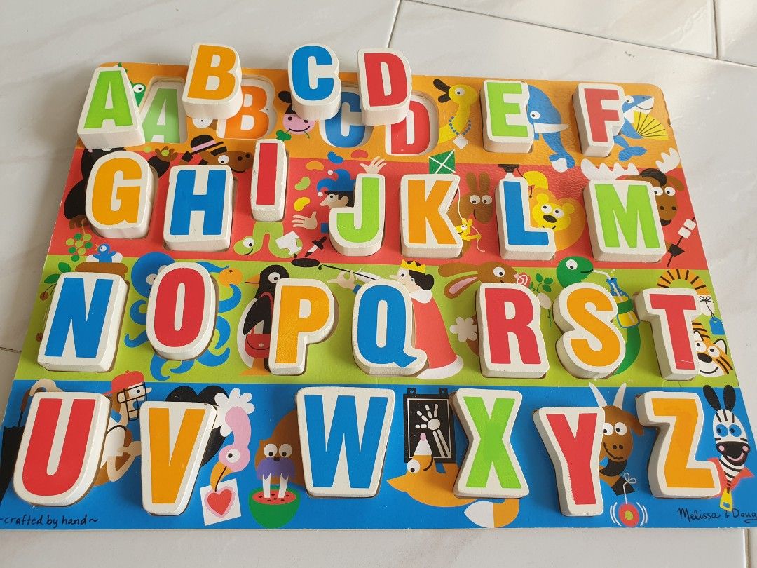 Melissa and doug 2024 chunky alphabet puzzle
