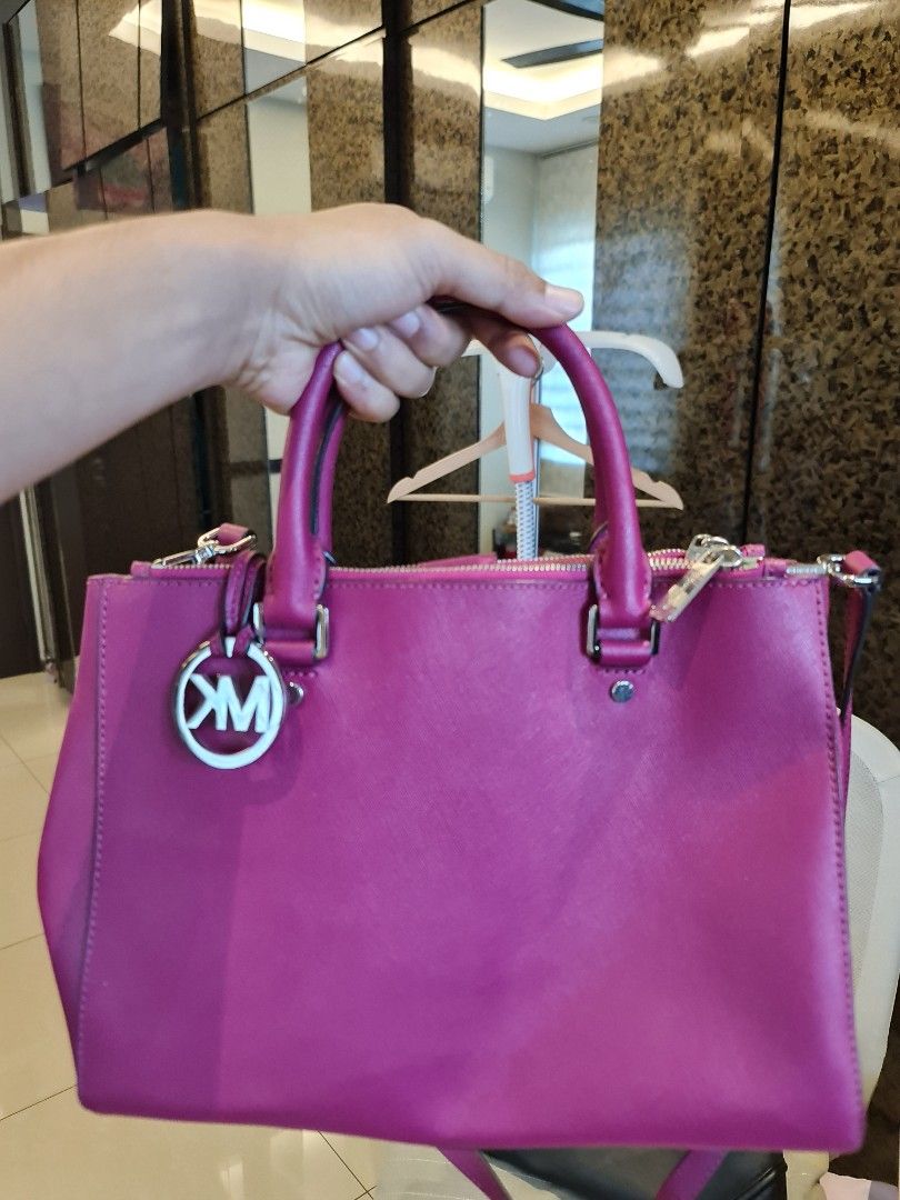 Michael Kors pink handbag, Luxury, Bags & Wallets on Carousell