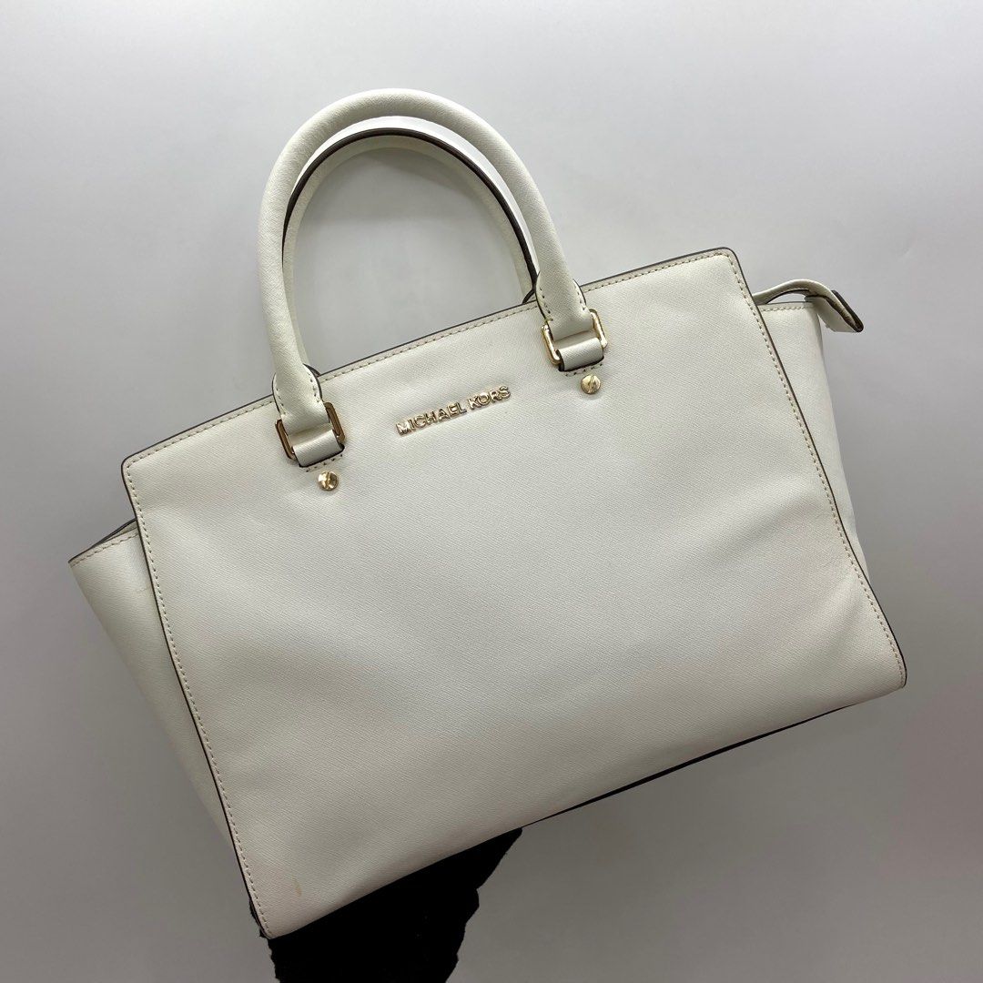 MICHAEL KORS WHITE LEATHER 2 WAY SHOULDER BAG 227026275 Women s