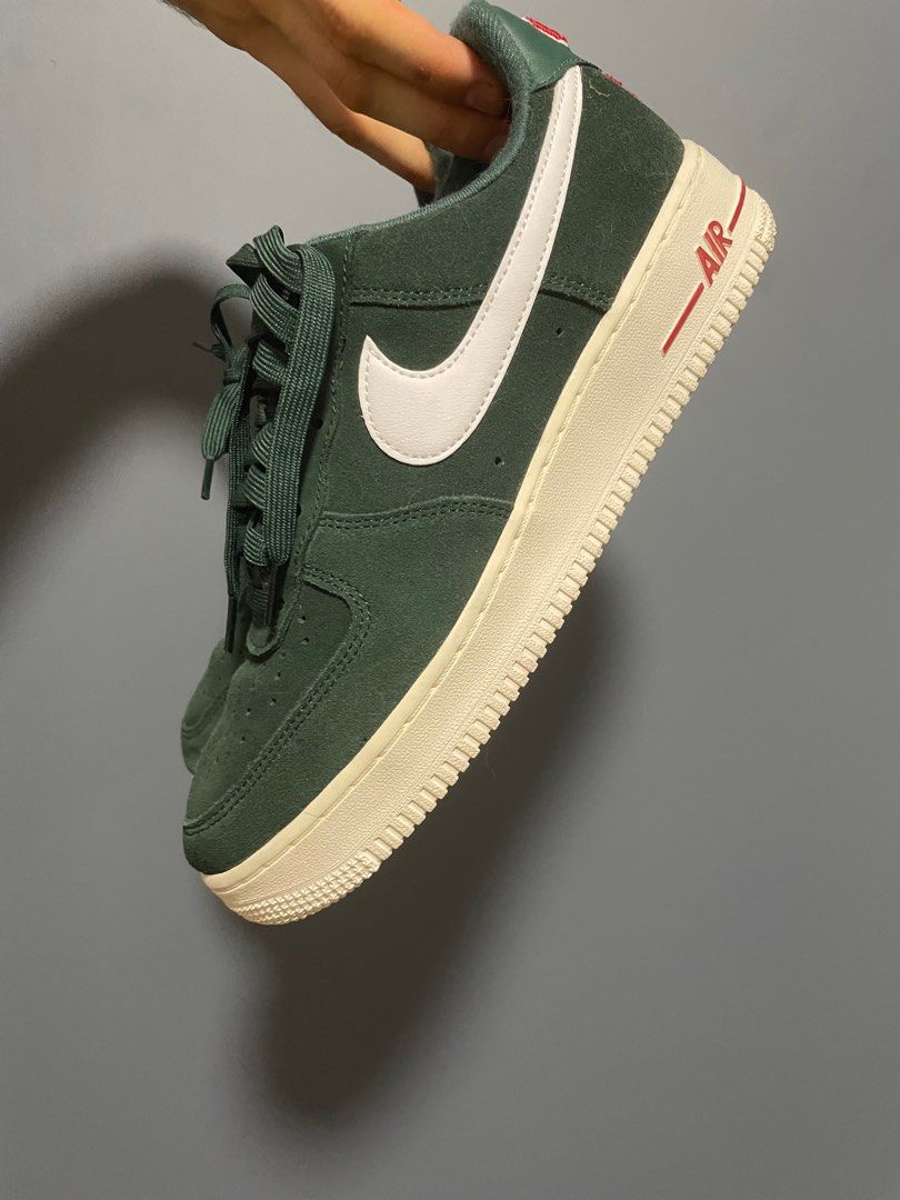 Nike air force 1 green suede shop