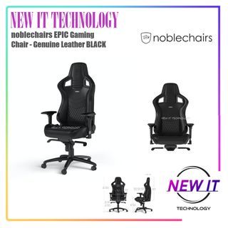 noblechairs EPIC Premium Gaming Chair - Genuine Leather BLACK (NBL-RL-BLA-001)
