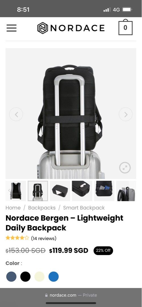 Nordace Bergen Lightweight Daily Bagpack
