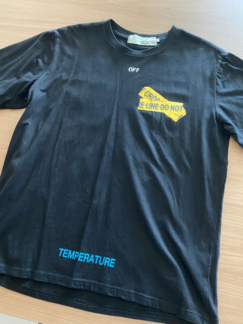 Off white temperature deals tee do not cross