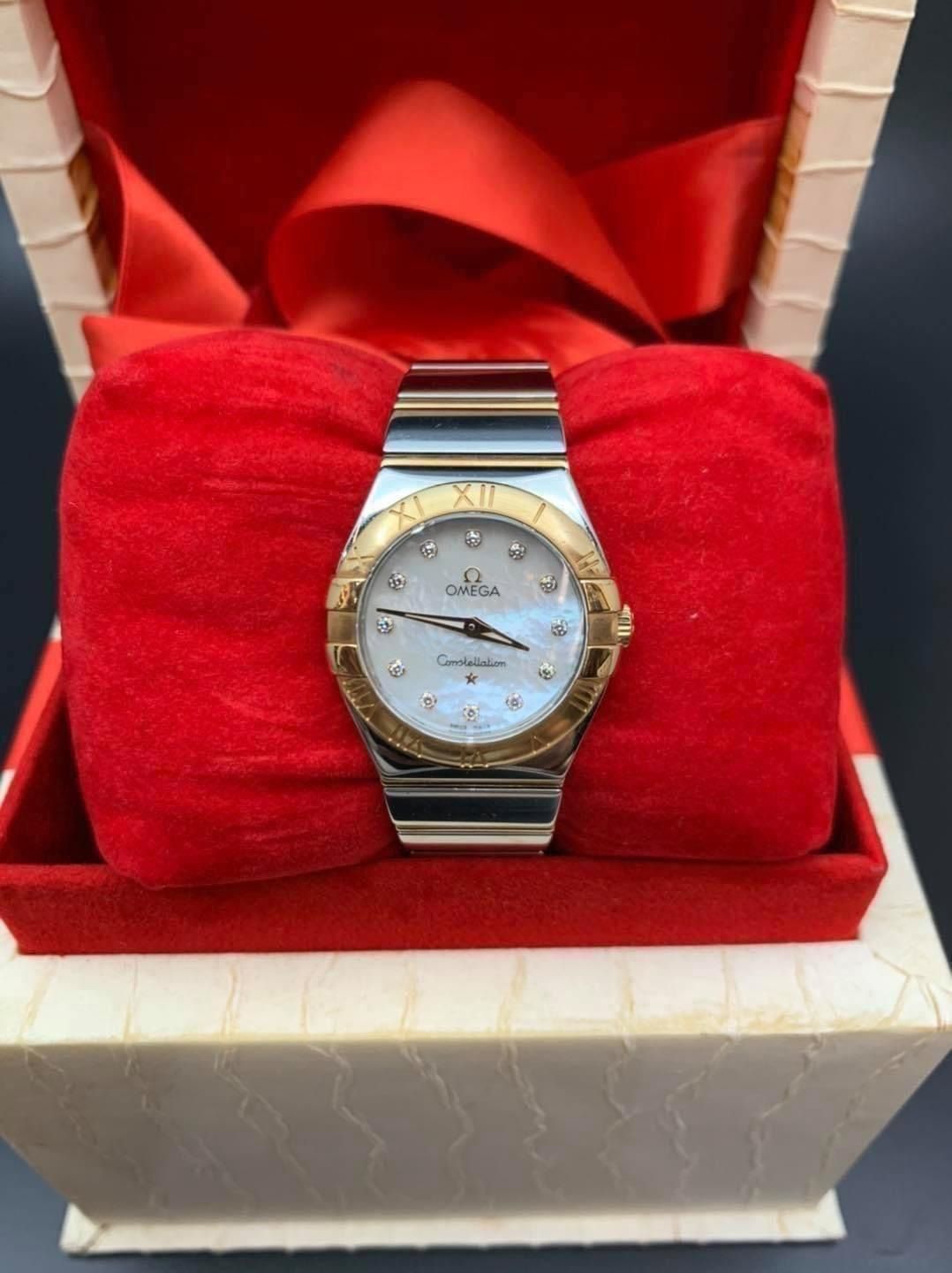 Omega Constellation Quartz 27mm Mother of Pearl and Diamonds dial