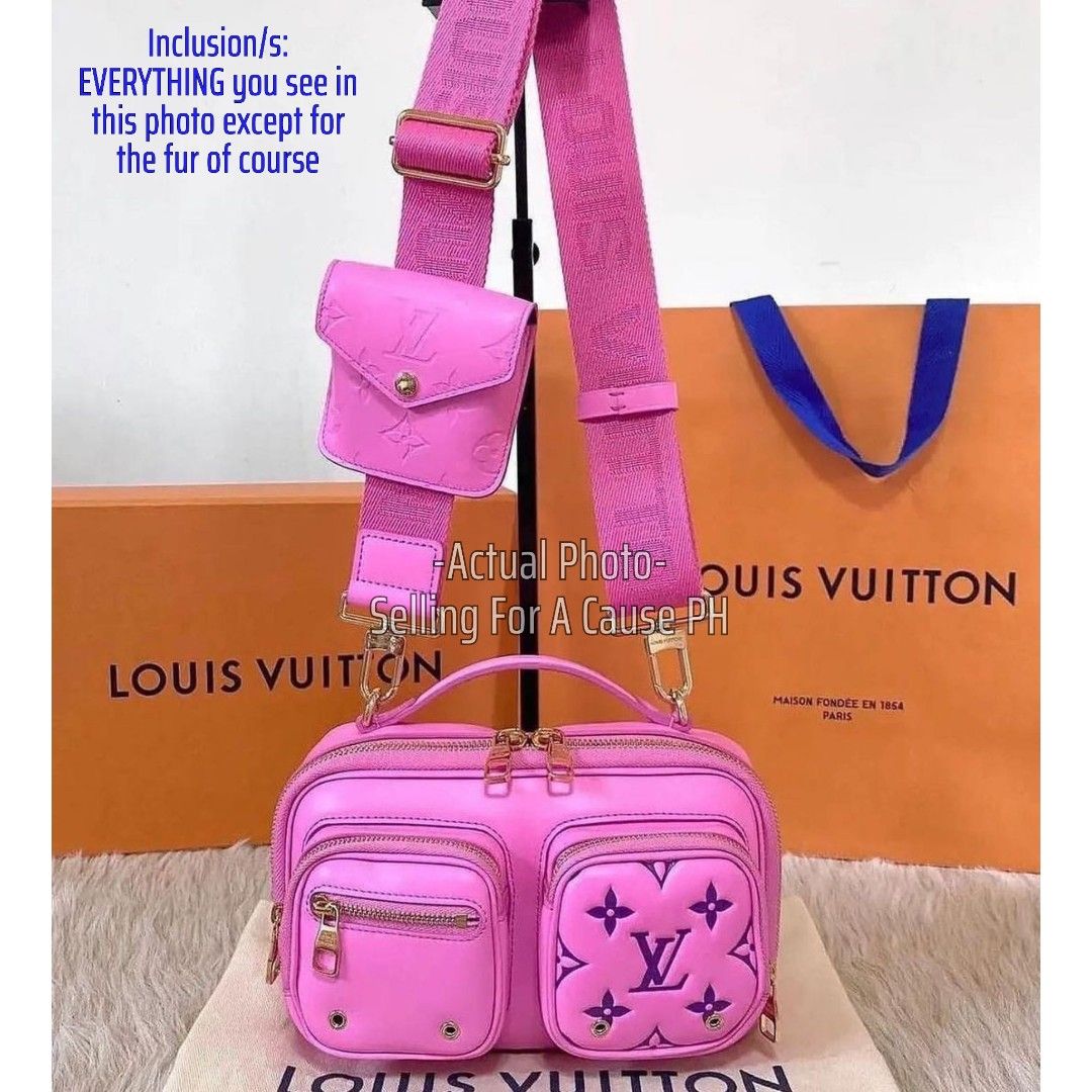 Louis Vuitton Pink Embossed Monogram Utility Crossbody Bag Louis