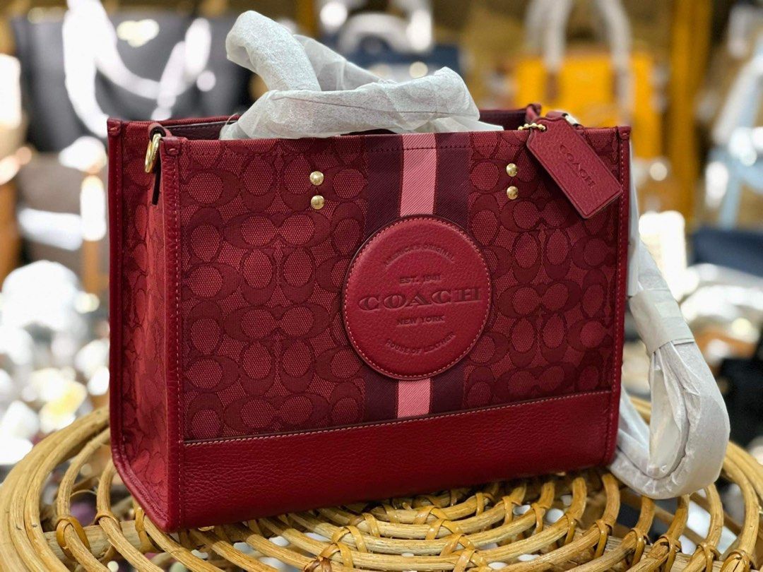 Coach dempsey 2025 tote red