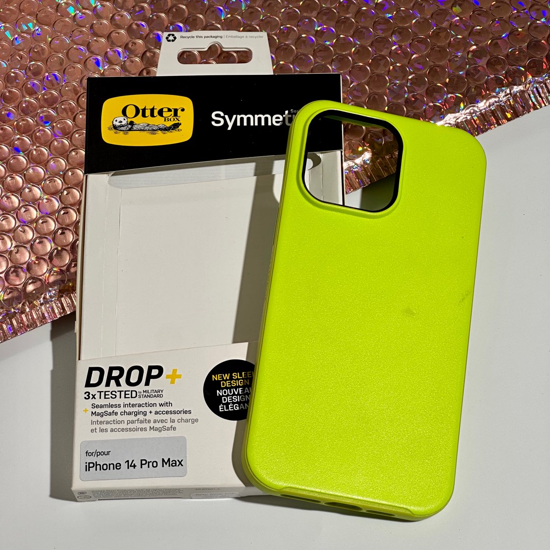 OtterBox Symmetry+ with MagSafe for iPhone 14 Pro Max (Neon Green