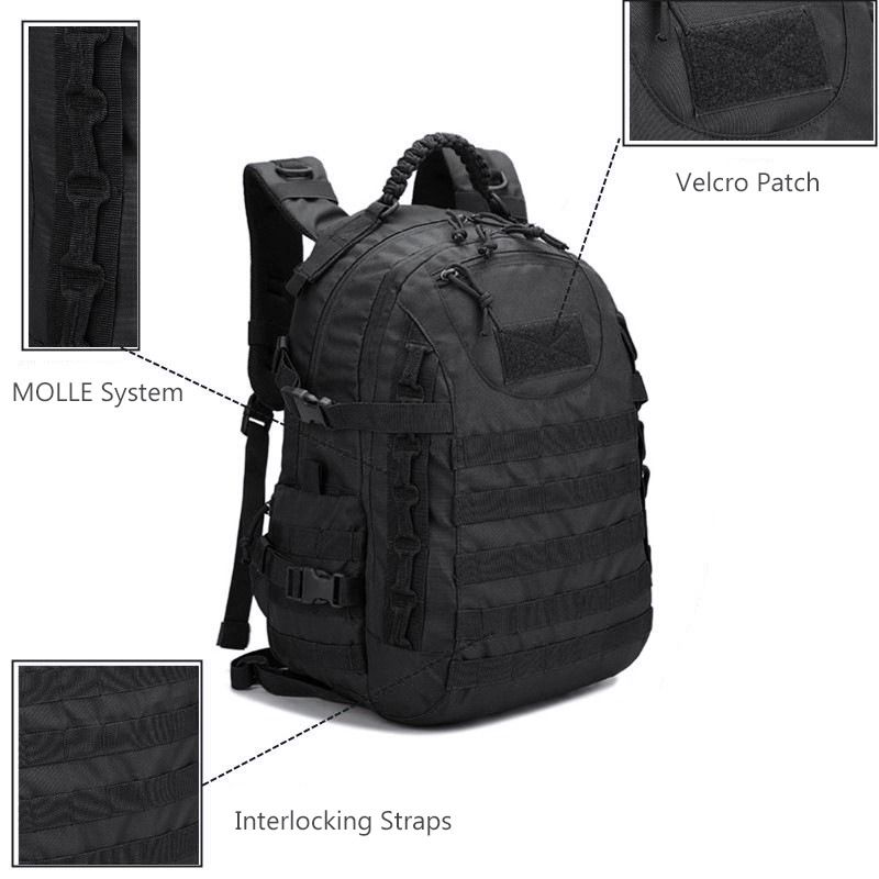 READY STOCK P D Tactical Backpack Men 35L Hiking Treking Camping