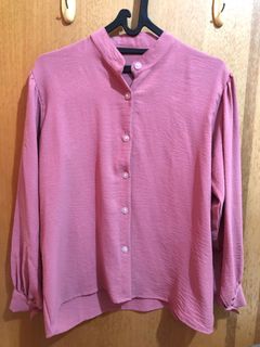 Pink Crinkle Shirt / Kemeja Pink