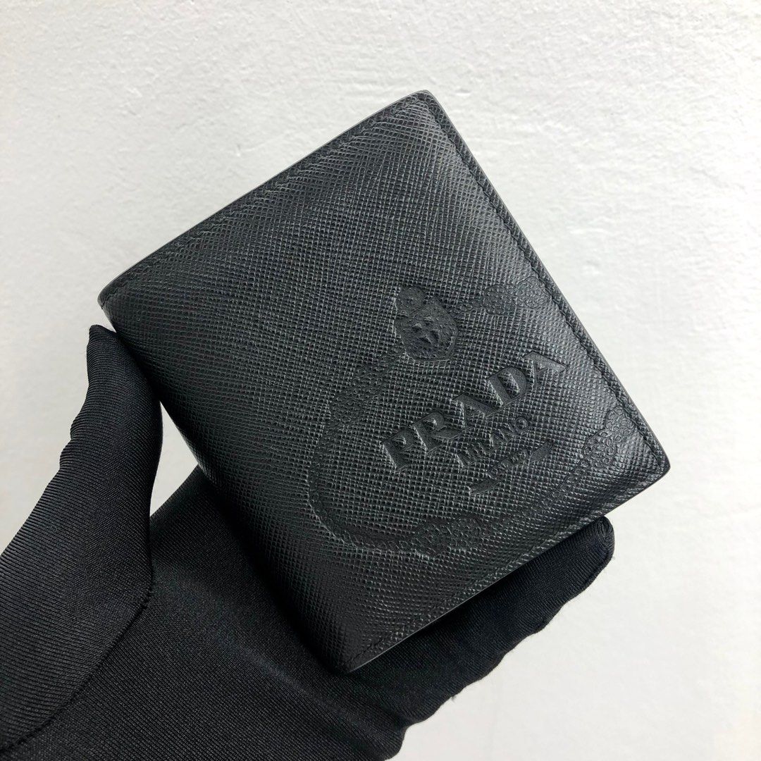 PRADA 2MO004 BI FOLD BLACK WALLET 237005605