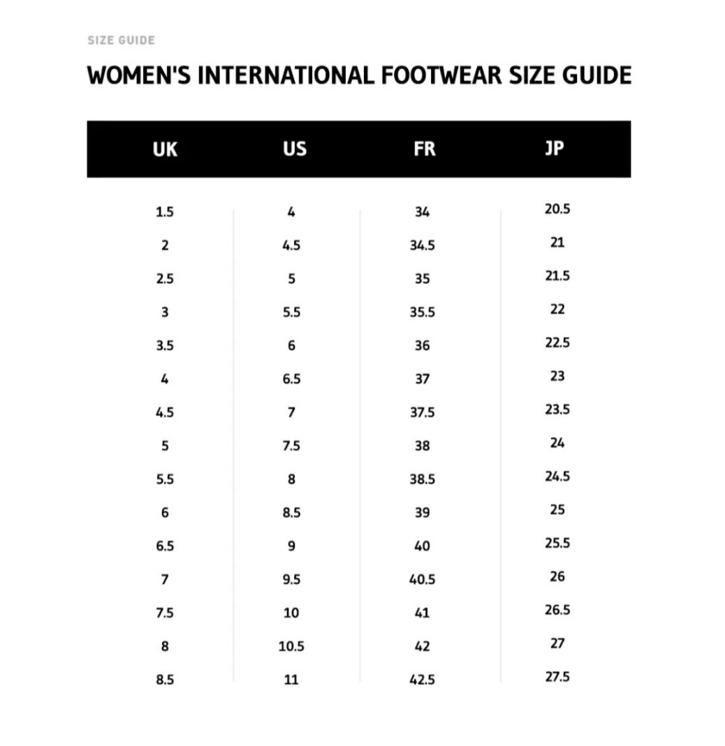 Puma suede size discount guide