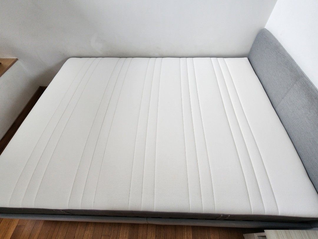 Queen Size Bed Frame + Mattress, Furniture & Home Living, Furniture