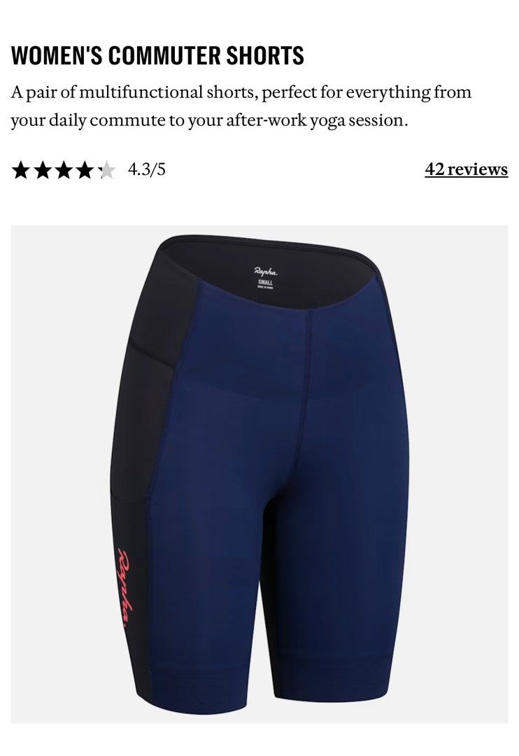 Rapha Women s Commuter Shorts Size L Women s Fashion Activewear on Carousell