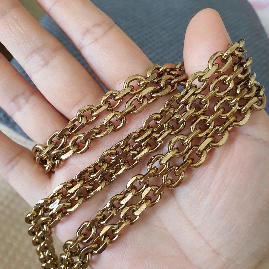 Gold chain shoulder top strap