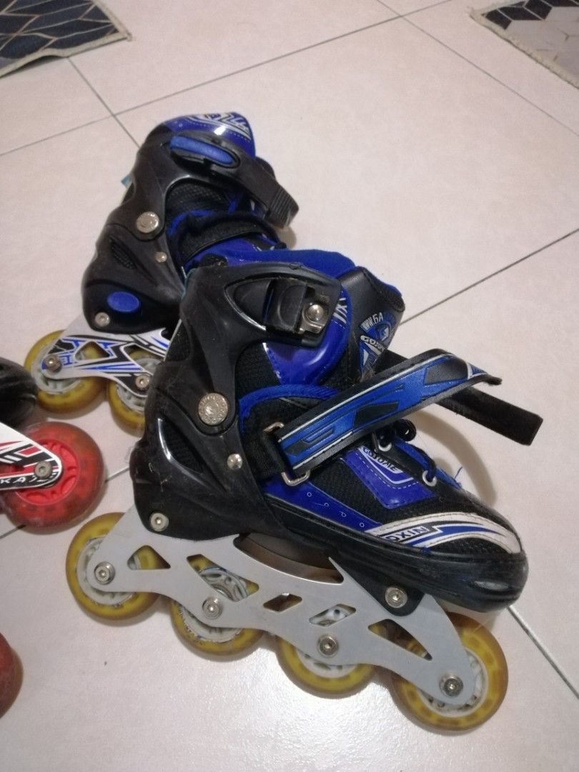 Rollerblades blue & red, Sports Equipment, Sports & Games, Skates