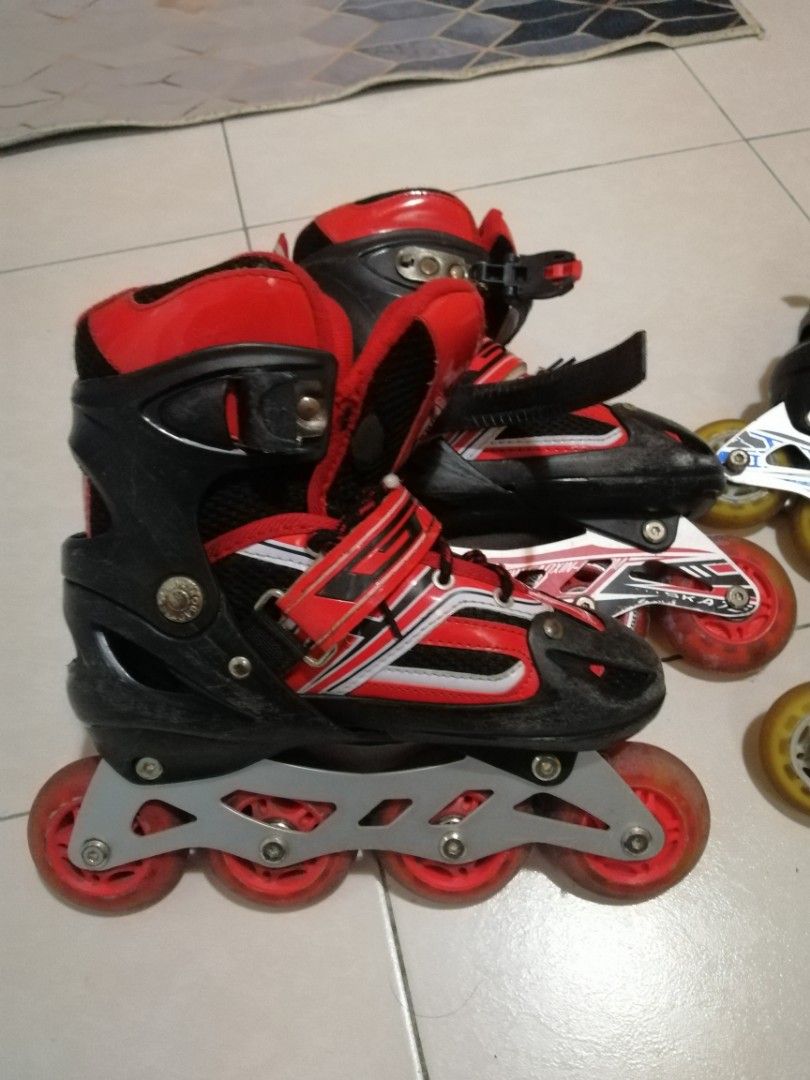 Rollerblades blue & red, Sports Equipment, Sports & Games, Skates