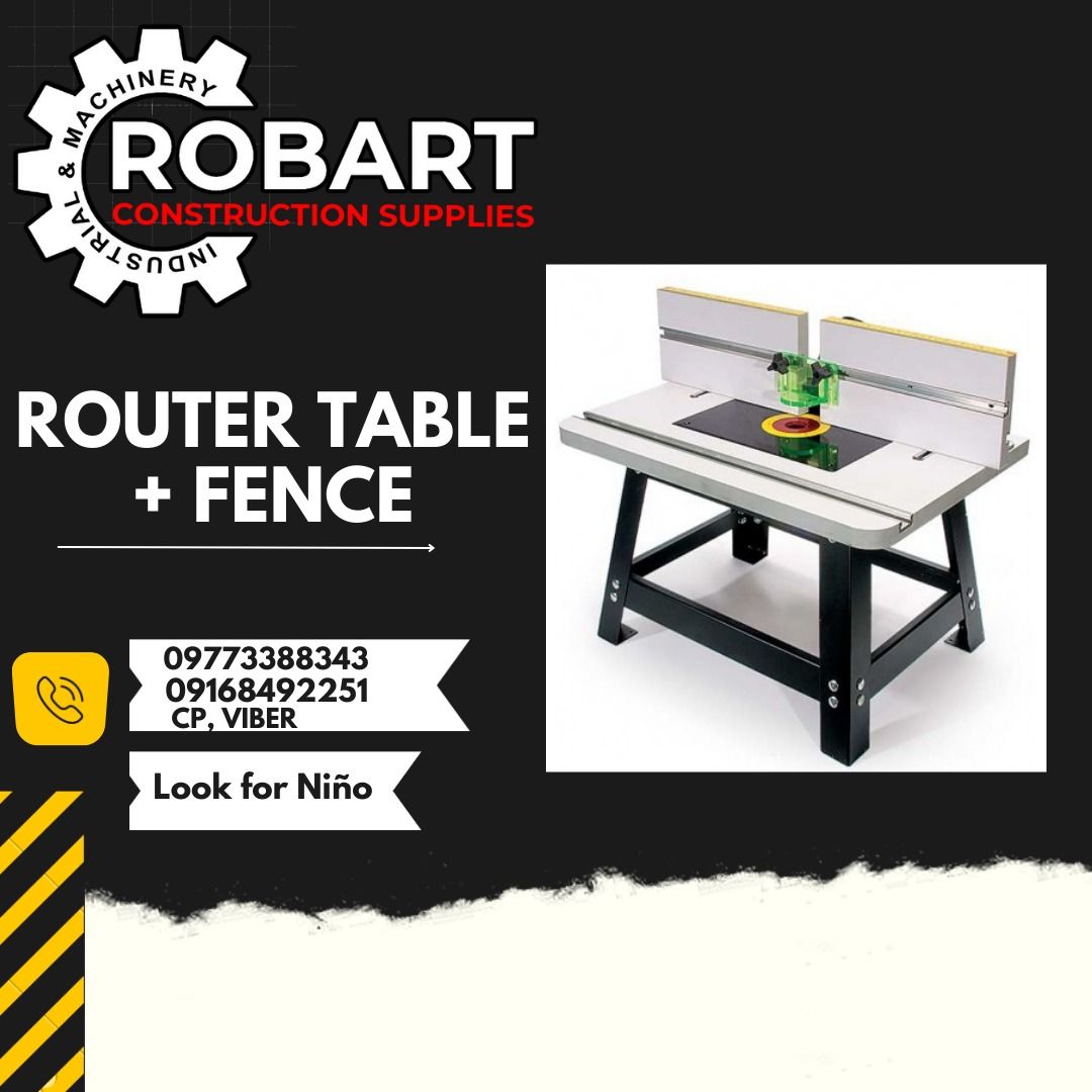 ROUTER TABLE + FENCE (Category: Construction Tools & Equipment) located in Manila. Submitted by ninoparede24925 (Listing ID 1216526577, Image 1). Description: ROUTER TABLE + FENCE 600 x 400 x 370mm Brand: Showa Product Code: 9792 - - for faster transaction: look for:Niño Paredes call/text/viber:09168492251 :09773388343 or direct message #RobartConstructionSupplies #robartph #constructionmaterials #industrialsupply.