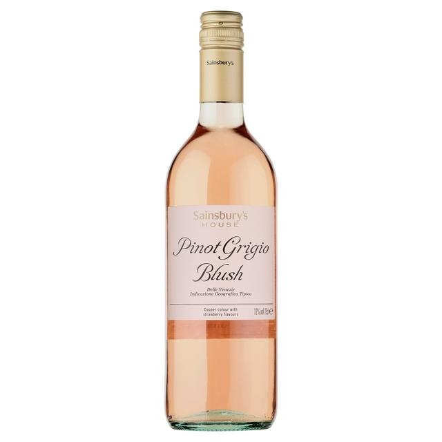 Sainsburys House Pinot Grigio Blush Rose Wine 750ml, Food & Drinks
