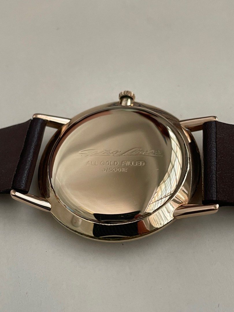 Suwa Seiko Liner J15001E Rare SD Dial 14K Gold Filled, Men's