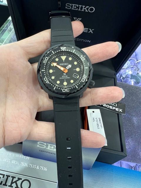 SEIKO PROSPEX BLACK SERIES TUNA SOLAR LIMITED EDITION 5000 PIECE ONLY  DIVERS 200M SNE577P1, Men's Fashion, Watches & Accessories, Watches on  Carousell