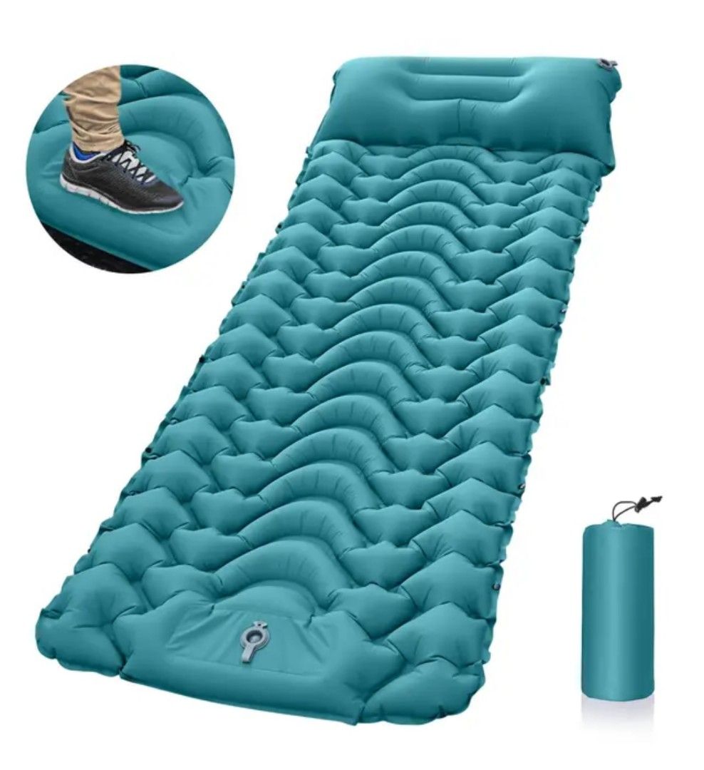 Self inflatable Camping Air Mat with Foot Pump, Sports Equipment