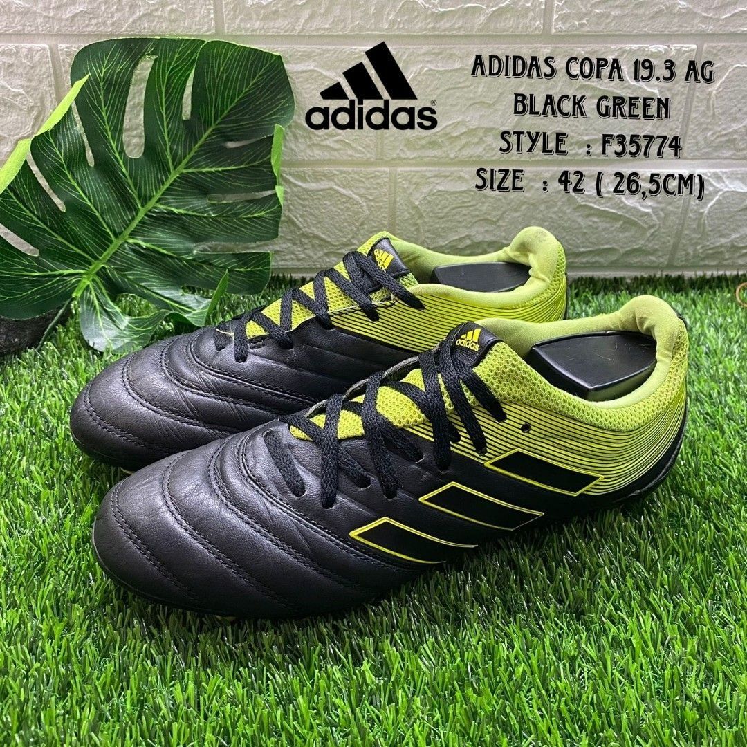 Sepatu bola Adidas F35774 Copa AG Black Green Size 42