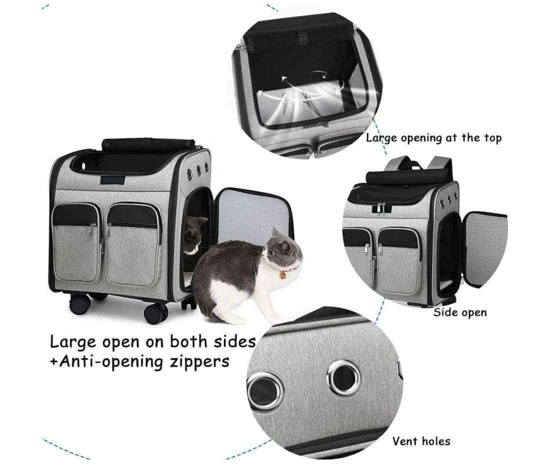 [SG STOCK] Multi Luggage Cat Pet Dog luggage / Pet Carrier with Trolley