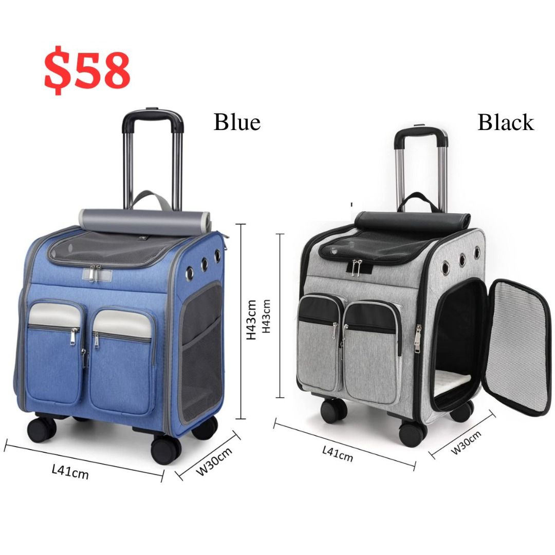 [SG STOCK] Multi Luggage Cat Pet Dog luggage / Pet Carrier with Trolley