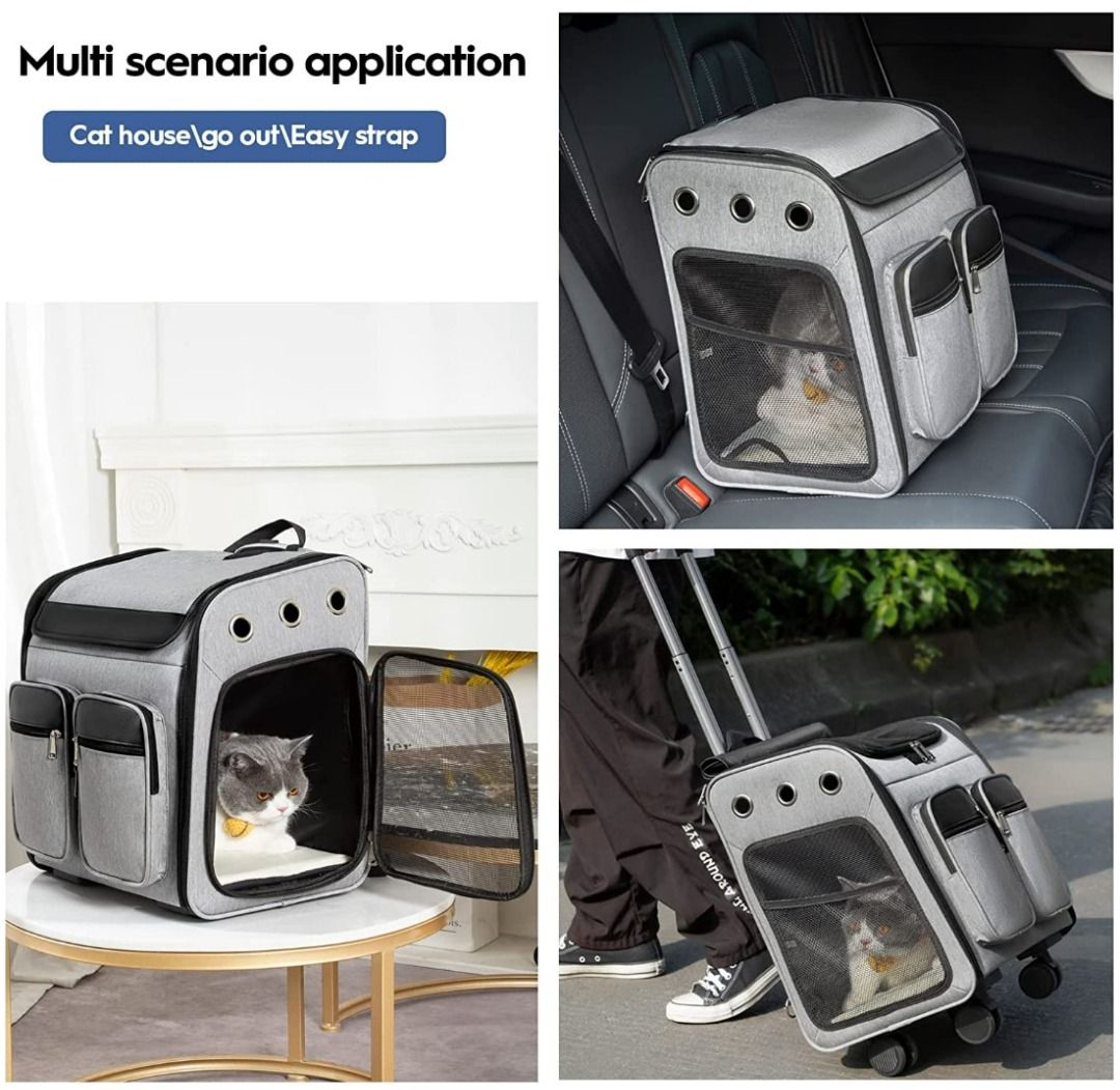 [SG STOCK] Multi Luggage Cat Pet Dog luggage / Pet Carrier with Trolley