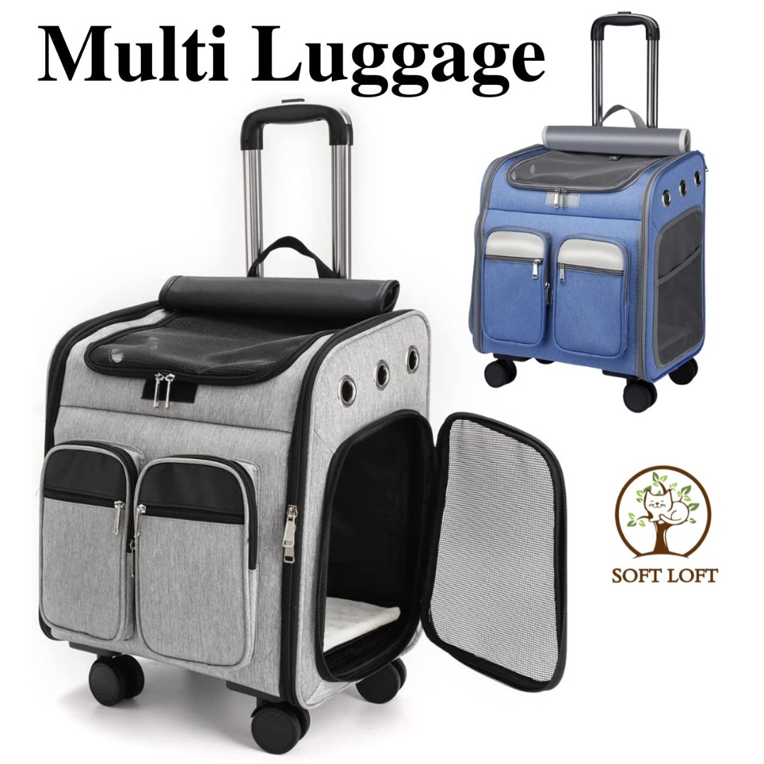 [SG STOCK] Multi Luggage Cat Pet Dog luggage / Pet Carrier with Trolley