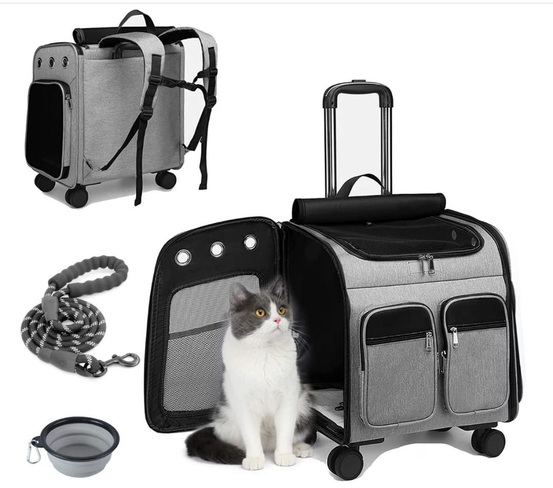 [SG STOCK] Multi Luggage Cat Pet Dog luggage / Pet Carrier with Trolley