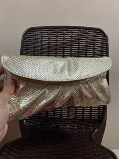 Shiny Gold Clutch Bag