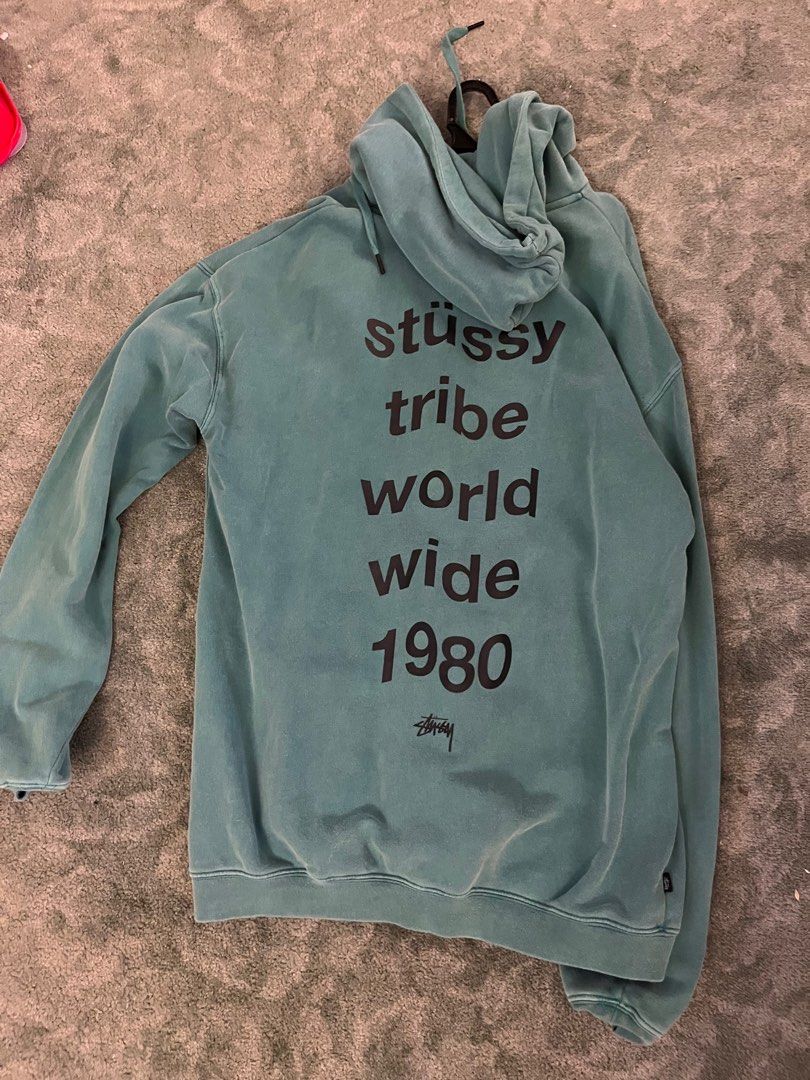 Green hotsell stussy jumper